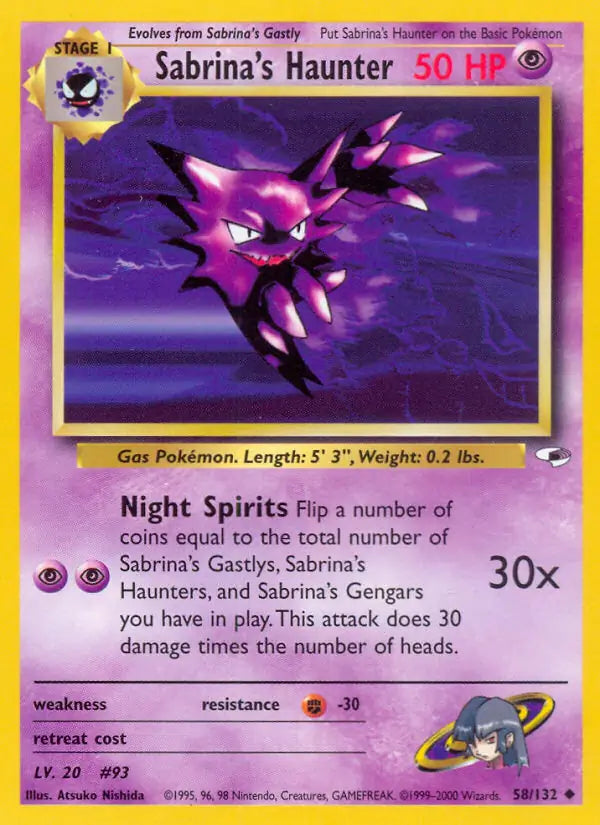 Sabrinas Haunter 058/132 (Gym Heroes)  - Unlimited | Good Games Adelaide SA