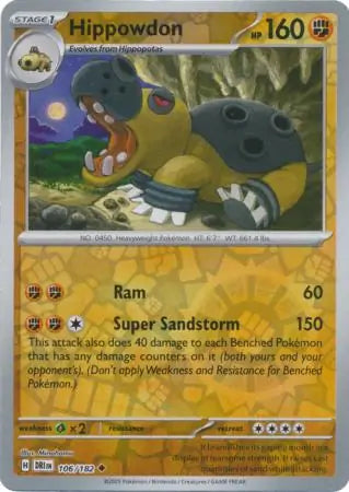 Hippowdon 106/182 (SV10: Destined Rivals)  - Reverse Holofoil | Good Games Adelaide SA