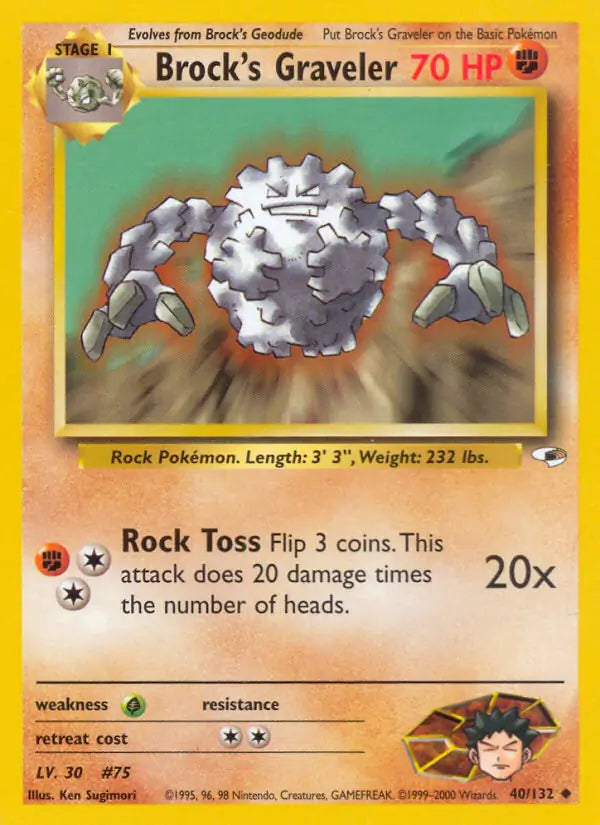 Brocks Graveler 040/132 (Gym Heroes)  - Unlimited | Good Games Adelaide SA
