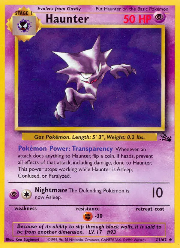 Haunter 21/62 (Fossil)  - Unlimited | Good Games Adelaide SA
