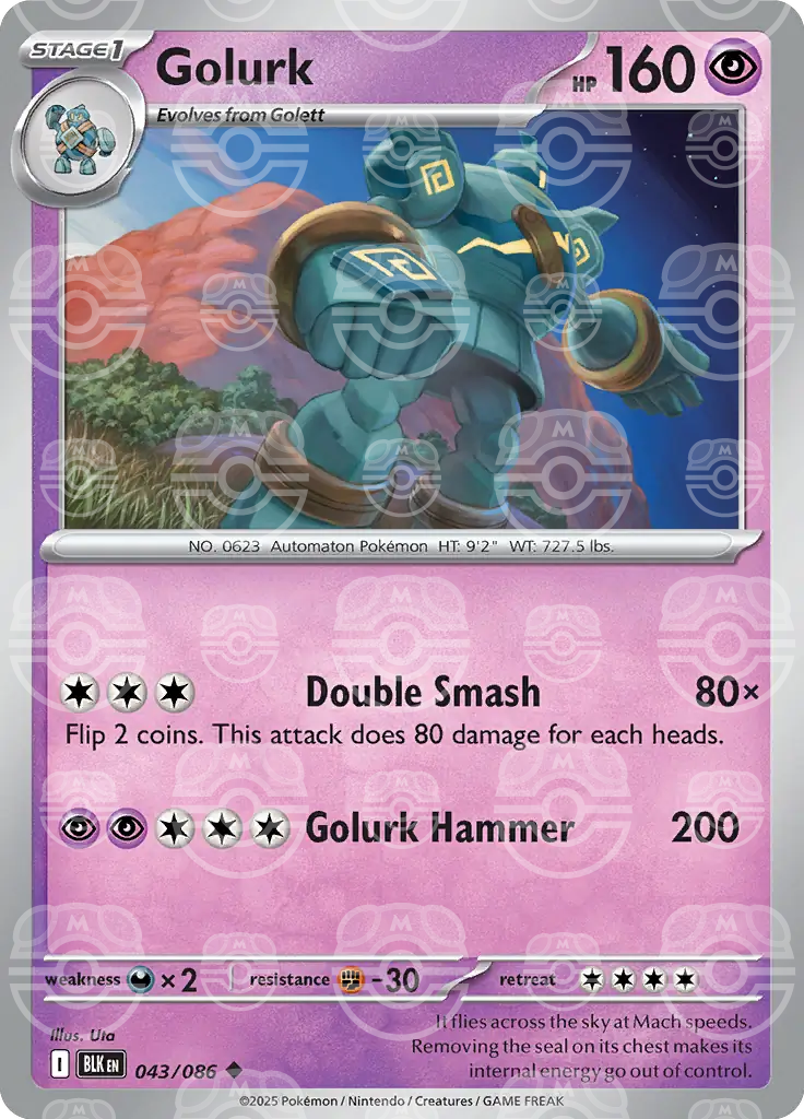 Golurk 043/086 (SV: Black Bolt)  - Holofoil | Good Games Adelaide SA