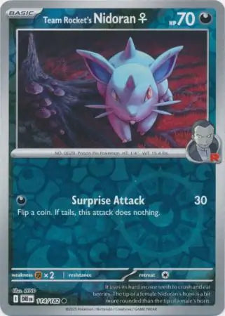 Team Rocket's Nidoran F 114/182 (SV10: Destined Rivals)  - Reverse Holofoil | Good Games Adelaide SA