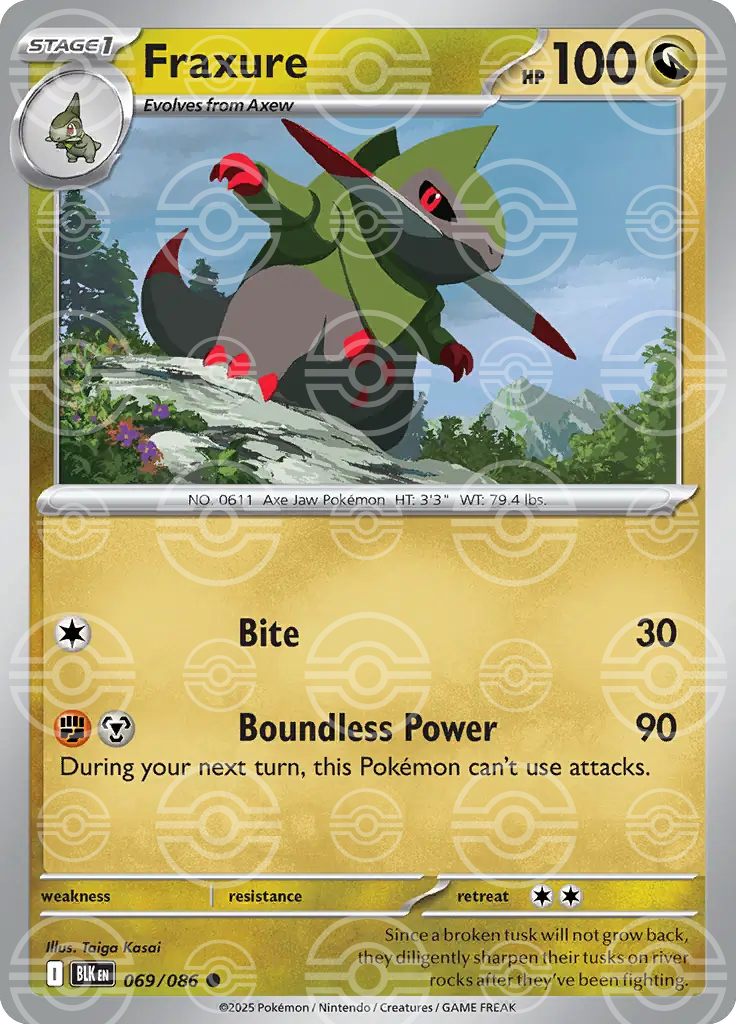 Fraxure 069/086 (SV: Black Bolt)  - Holofoil | Good Games Adelaide SA