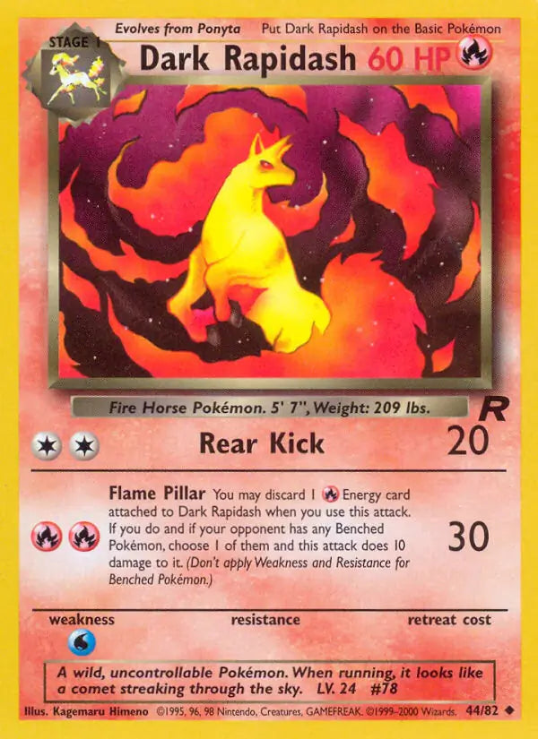 Dark Rapidash 44/82 (Team Rocket)  - Unlimited | Good Games Adelaide SA
