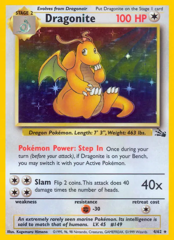 Dragonite 04/62 (Fossil)  - Unlimited Holofoil | Good Games Adelaide SA