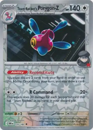 Team Rocket's Porygon Z 155/182 (SV10: Destined Rivals)  - Reverse Holofoil | Good Games Adelaide SA