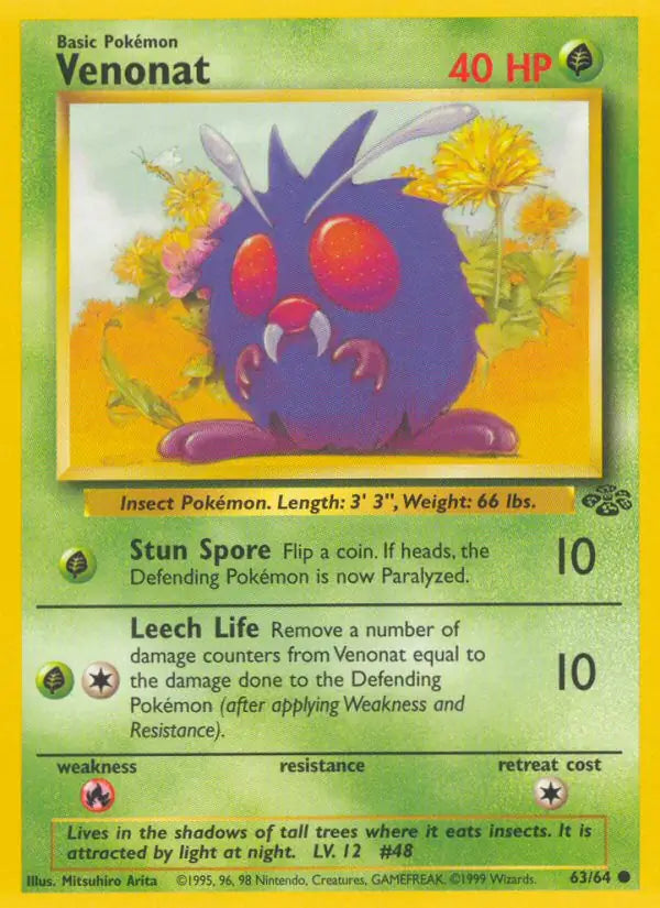 Venonat 63/64 (Jungle)  - Unlimited | Good Games Adelaide SA