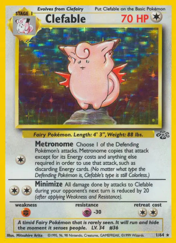 Clefable 01/64 (Jungle)  - Unlimited Holofoil | Good Games Adelaide SA