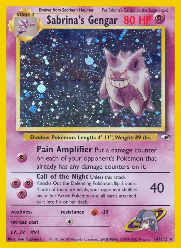 Sabrinas Gengar 014/132 (Gym Heroes)  - Unlimited Holofoil | Good Games Adelaide SA