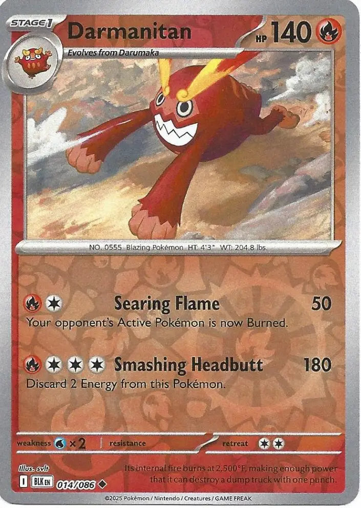 Darmanitan 014/086 (SV: Black Bolt)  - Reverse Holofoil | Good Games Adelaide SA