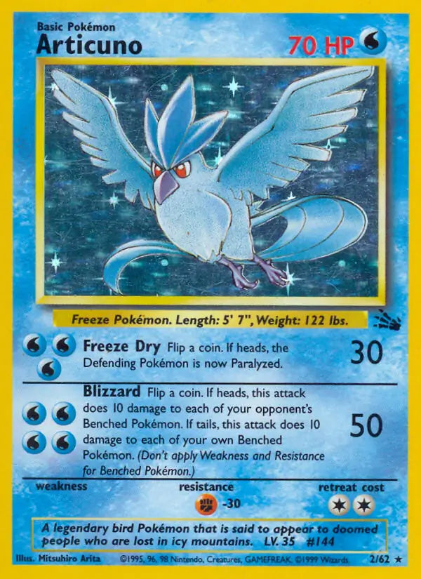 Articuno 02/62 (Fossil)  - Unlimited Holofoil | Good Games Adelaide SA
