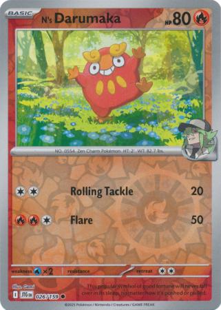 N's Darumaka 026/159 (SV09: Journey Together)  - Reverse Holofoil | Good Games Adelaide SA