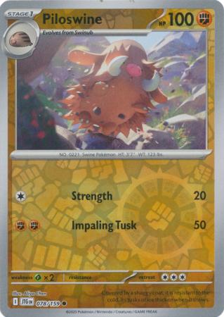 Piloswine 078/159 (SV09: Journey Together)  - Reverse Holofoil | Good Games Adelaide SA