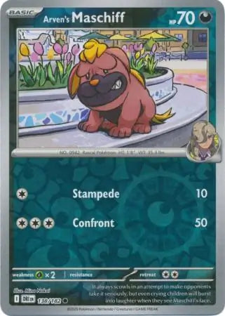 Arven's Maschiff 138/182 (SV10: Destined Rivals)  - Reverse Holofoil | Good Games Adelaide SA