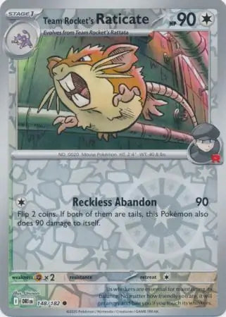 Team Rocket's Raticate 148/182 (SV10: Destined Rivals)  - Reverse Holofoil | Good Games Adelaide SA