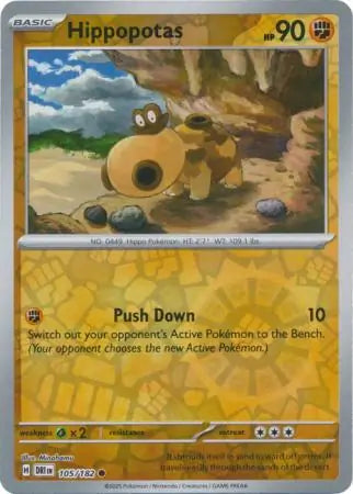 Hippopotas 105/182 (SV10: Destined Rivals)  - Reverse Holofoil | Good Games Adelaide SA
