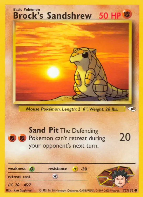 Brocks Sandshrew 072/132 (Gym Heroes)  - Unlimited | Good Games Adelaide SA