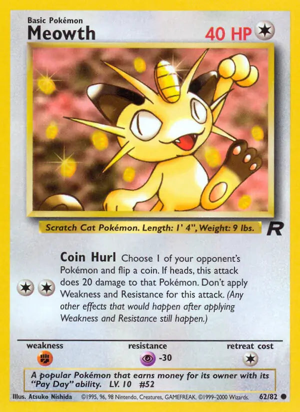 Meowth 62/82 (Team Rocket)  - Unlimited | Good Games Adelaide SA