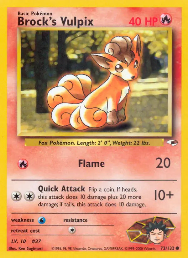 Brock's Vulpix 073/132 (Gym Heroes)  - Unlimited | Good Games Adelaide SA