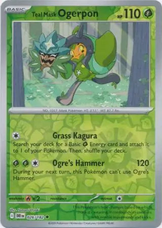 Teal Mask Ogerpon 026/182 (SV10: Destined Rivals)  - Reverse Holofoil | Good Games Adelaide SA
