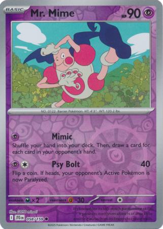 Mr Mime 058/159 (SV09: Journey Together)  - Reverse Holofoil | Good Games Adelaide SA
