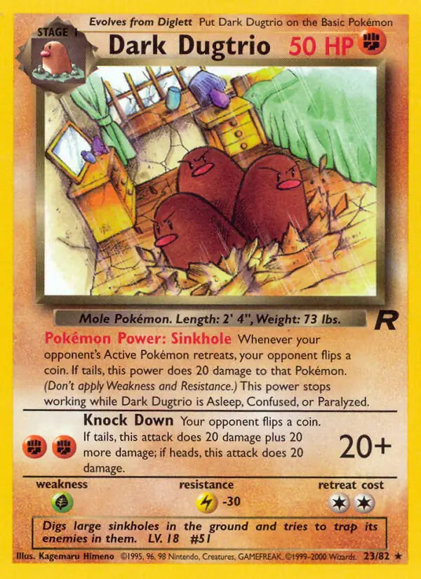 Dark Dugtrio 23/82 (Team Rocket)  - Unlimited | Good Games Adelaide SA
