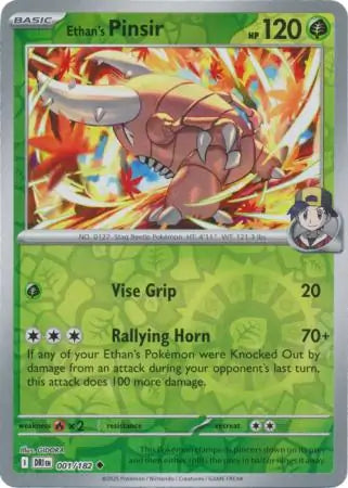 Ethan's Pinsir 001/182 (SV10: Destined Rivals)  - Reverse Holofoil | Good Games Adelaide SA