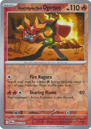 Hearthflame Mask Ogerpon 044/182 (SV10: Destined Rivals)  - Reverse Holofoil | Good Games Adelaide SA