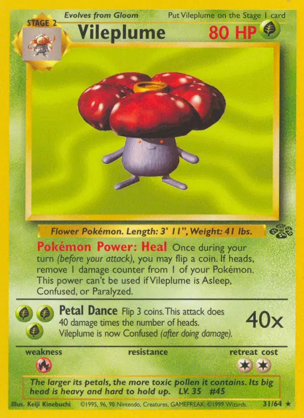 Vileplume 31 31/64 (Jungle)  - Unlimited | Good Games Adelaide SA