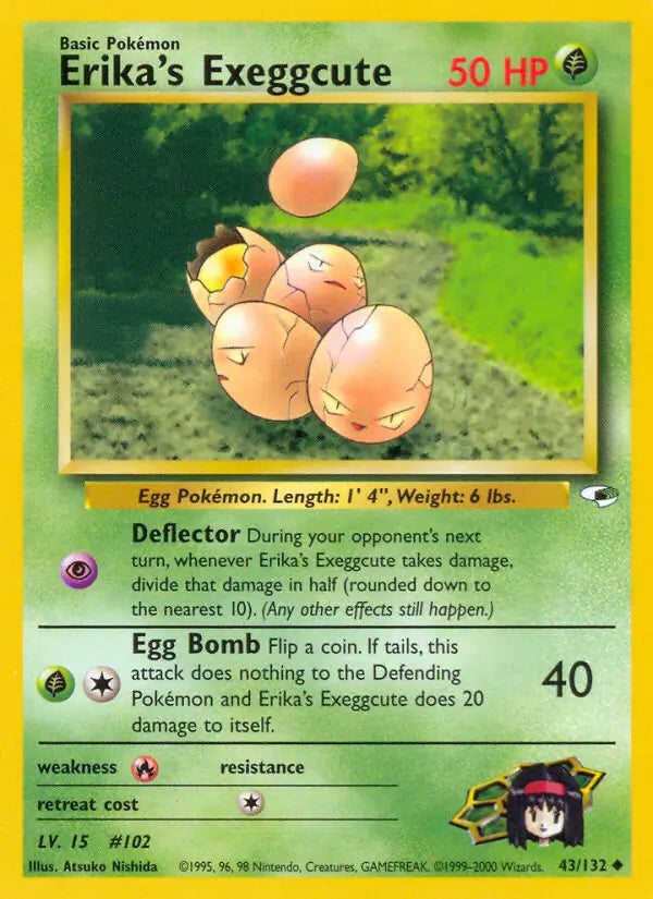 Erikas Exeggcute  043/132 (Gym Heroes)  - Unlimited | Good Games Adelaide SA