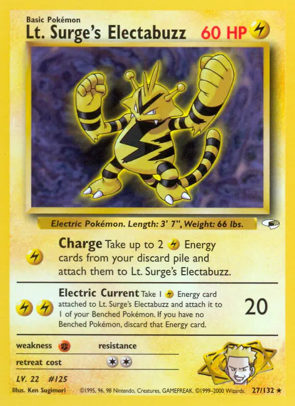 Lt. Surge's Electabuzz 027/132 (Gym Heroes)  - Unlimited | Good Games Adelaide SA