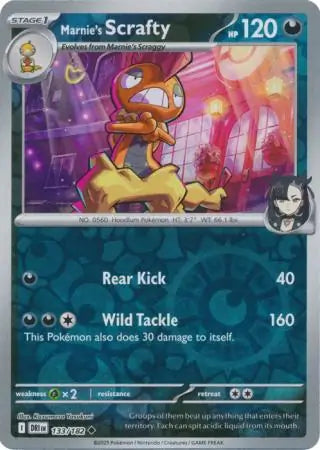 Marnie's Scrafty 133/182 (SV10: Destined Rivals)  - Reverse Holofoil | Good Games Adelaide SA