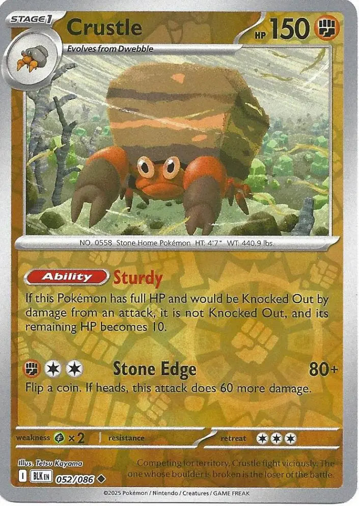 Crustle 052/086 (SV: Black Bolt)  - Reverse Holofoil | Good Games Adelaide SA