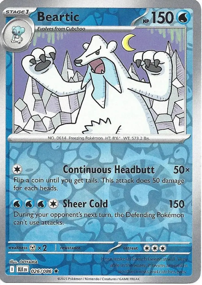 Beartic 026/086 (SV: Black Bolt)  - Reverse Holofoil | Good Games Adelaide SA