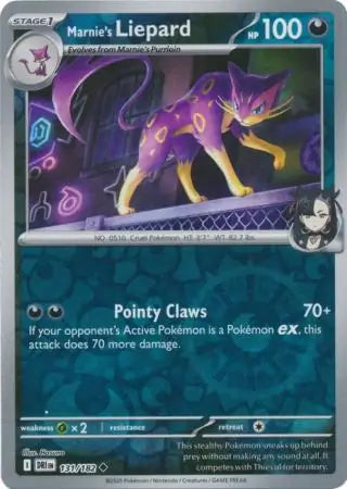 Marnie's Liepard 131/182 (SV10: Destined Rivals)  - Reverse Holofoil | Good Games Adelaide SA