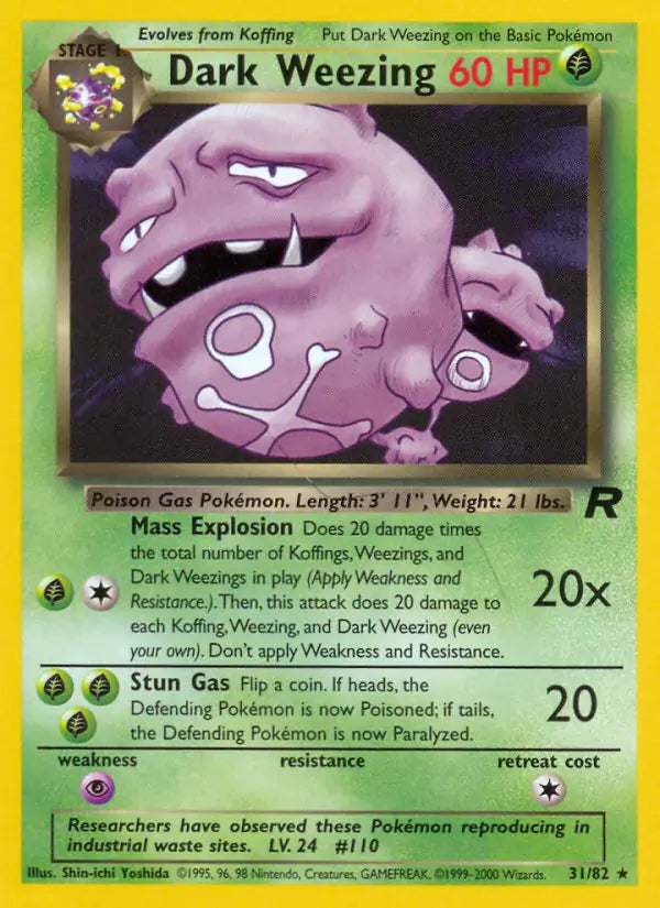 Dark Weezing 14/82 (Team Rocket)  - Unlimited Holofoil | Good Games Adelaide SA