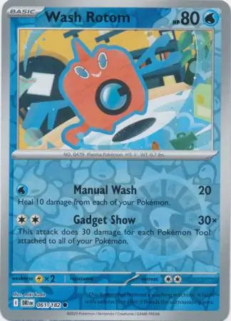 Wash Rotom 061/182 (SV10: Destined Rivals)  - Reverse Holofoil | Good Games Adelaide SA