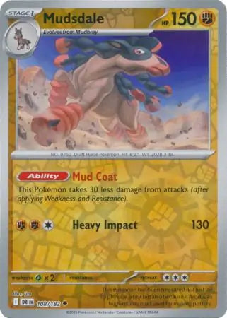 Mudsdale 108/182 (SV10: Destined Rivals)  - Reverse Holofoil | Good Games Adelaide SA