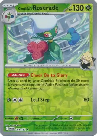 Cynthia's Roserade 008/182 (SV10: Destined Rivals)  - Reverse Holofoil | Good Games Adelaide SA