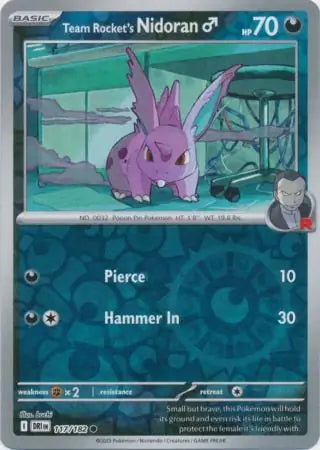 Team Rocket's Nidoran M 117/182 (SV10: Destined Rivals)  - Reverse Holofoil | Good Games Adelaide SA