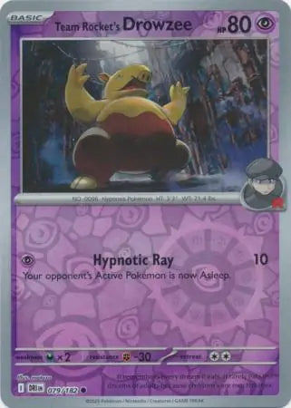 Team Rocket's Drowzee 079/182 (SV10: Destined Rivals)  - Reverse Holofoil | Good Games Adelaide SA