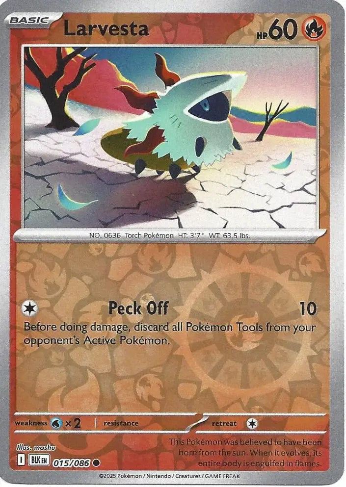 Larvesta 015/086 (SV: Black Bolt)  - Reverse Holofoil | Good Games Adelaide SA
