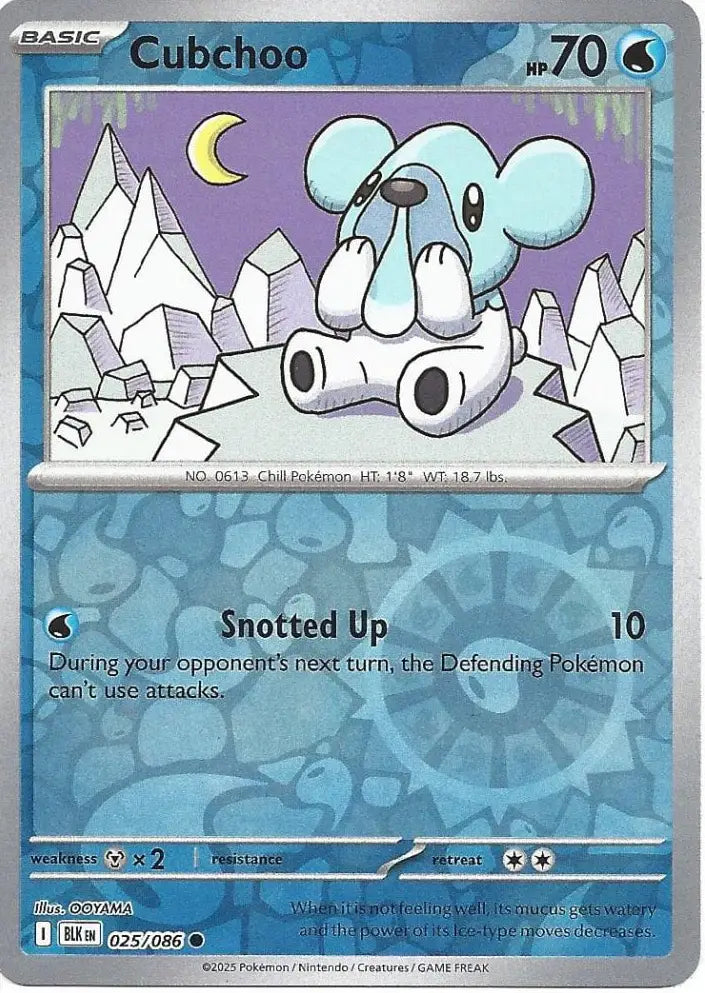 Cubchoo 025/086 (SV: Black Bolt)  - Reverse Holofoil | Good Games Adelaide SA