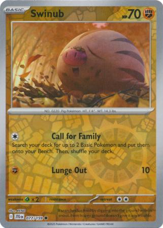 Swinub 077/159 (SV09: Journey Together)  - Reverse Holofoil | Good Games Adelaide SA