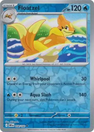 Floatzel 058/182 (SV10: Destined Rivals)  - Reverse Holofoil | Good Games Adelaide SA