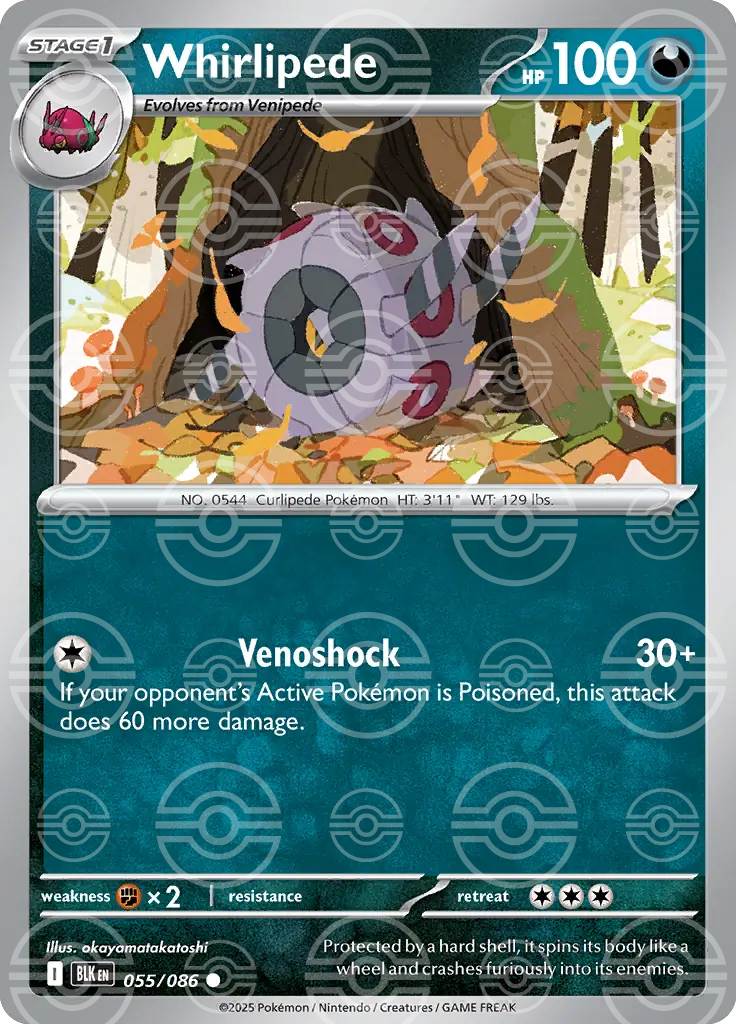 Whirlipede 055/086 (SV: Black Bolt)  - Holofoil | Good Games Adelaide SA