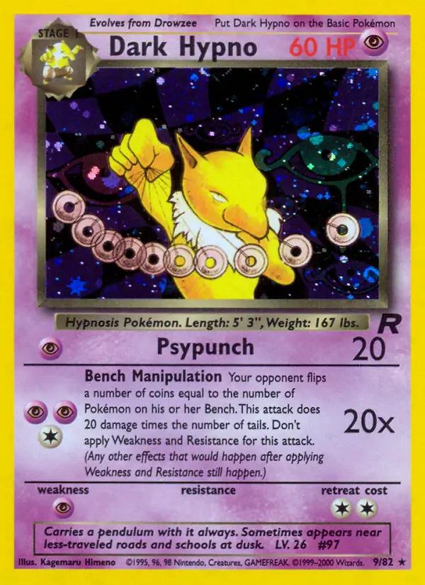 Dark Hypno 09/82 (Team Rocket)  - Unlimited Holofoil | Good Games Adelaide SA