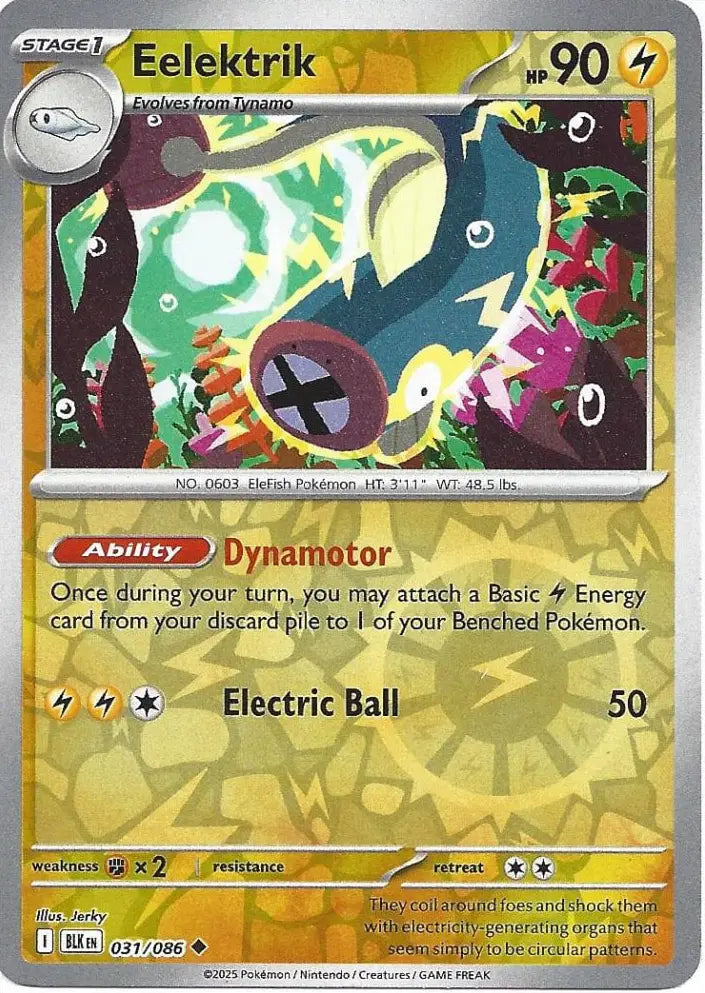 Eelektrik 031/086 (SV: Black Bolt)  - Reverse Holofoil | Good Games Adelaide SA