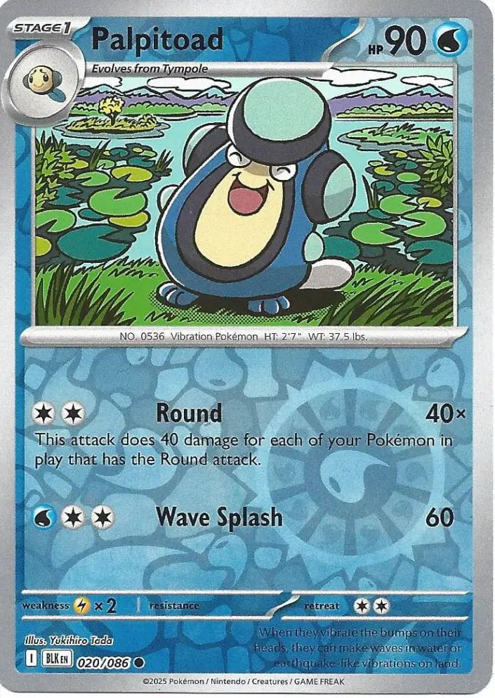 Palpitoad 020/086 (SV: Black Bolt)  - Reverse Holofoil | Good Games Adelaide SA
