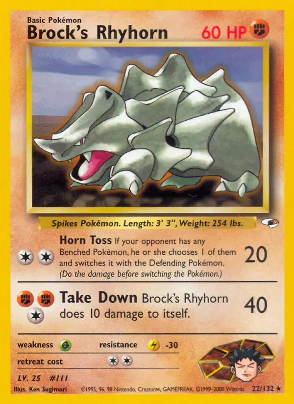 Brocks Rhyhorn  022/132 (Gym Heroes)  - Unlimited | Good Games Adelaide SA